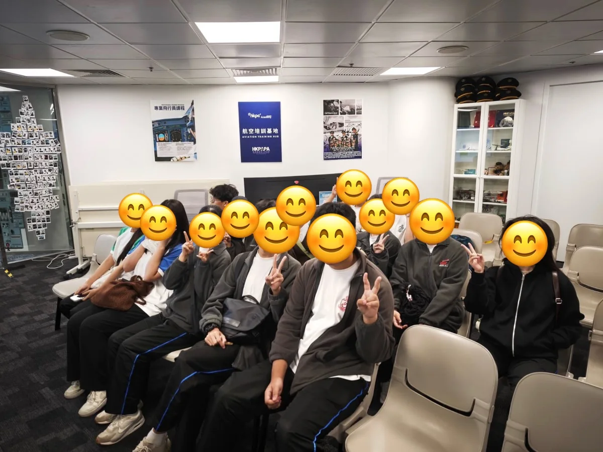 Students gathered for the aviation workshop