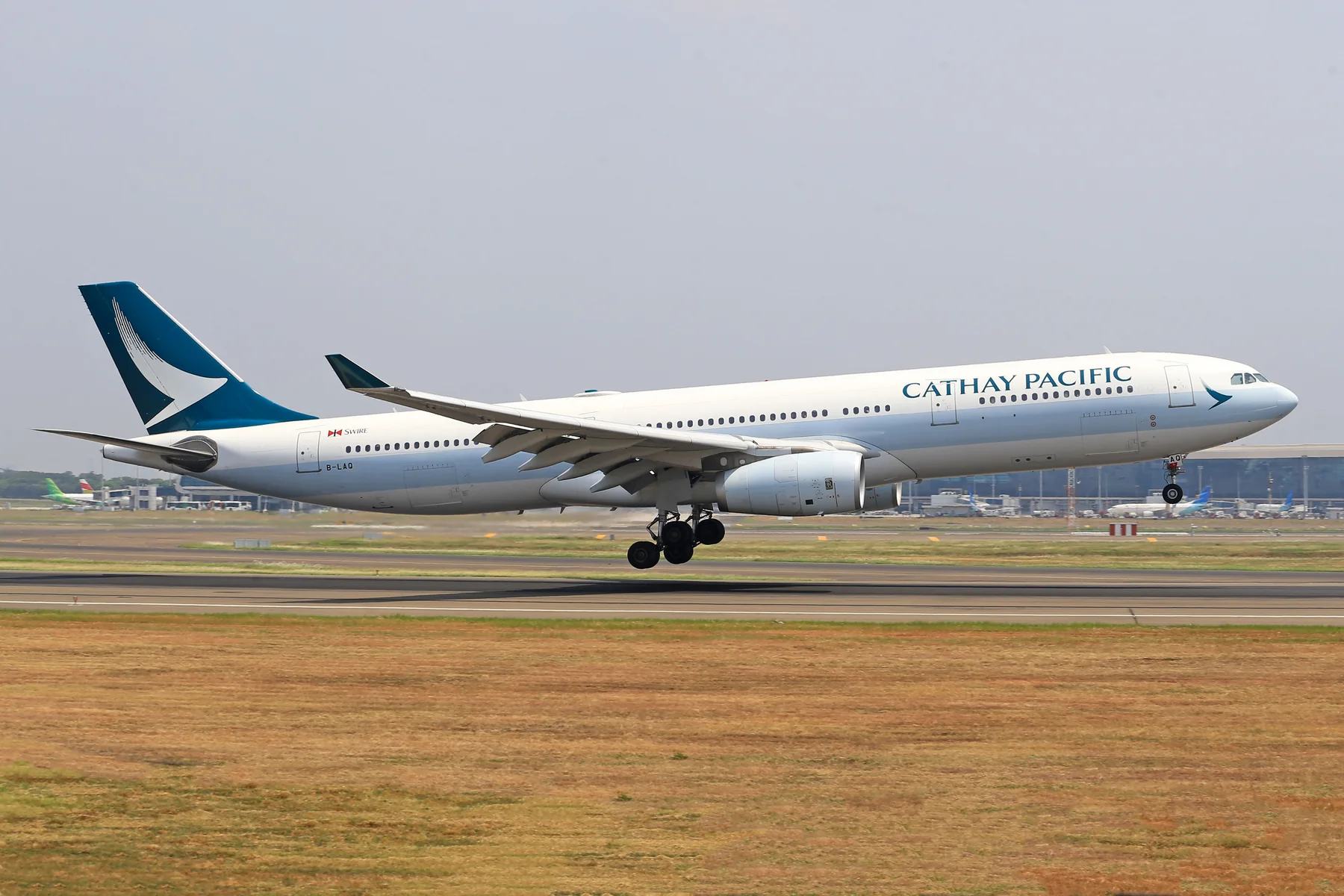 Cathay Pacific aircraft taking off