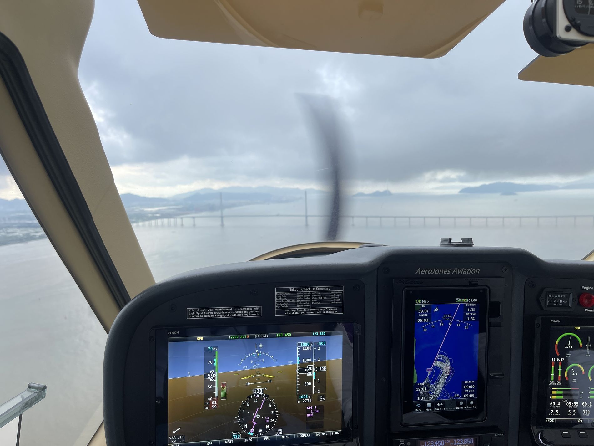 CTLS glass cockpit in flight
